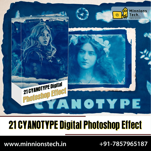 CYANOTYPE Digital Photoshop Effect