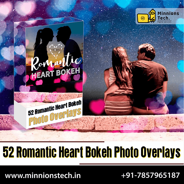 Romantic Heart Bokeh Photo Overlays